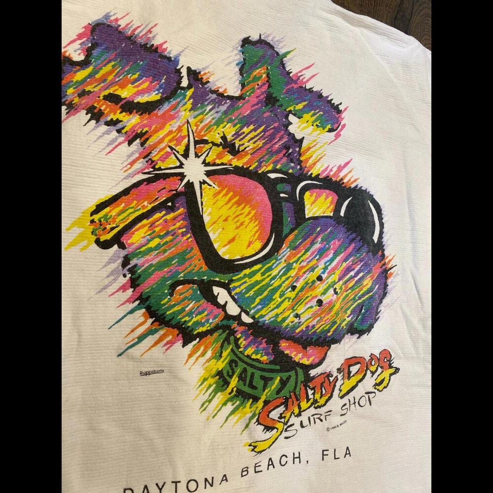 Vintage salty dog surf shop extra large t-shirt xl daytona beach